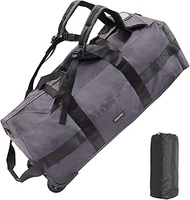 80L Rolling Duffle Bag with Wheels - 31" Heavy-Duty Foldable Travel Duffel Bag, Water-Resistant Whee