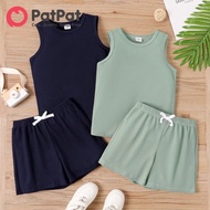 P@TP@T 7-9YO 2pcs KID BOY Solid-Waffle Tank Top and Shorts Set