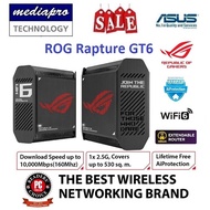 ASUS ROG Rapture GT6 2-pack Tri-Band WiFi 6 Mesh WiFi System 2.5 Gbps port - 3Year SG Asus Warranty