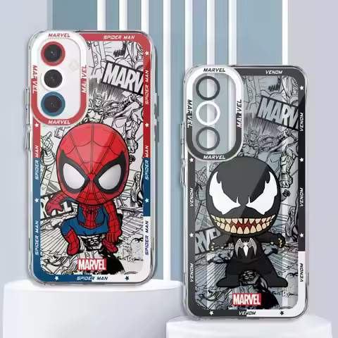 Spider Man Venom Phone Case for Honor X9a 5G X8b X8 4G X8a 90 Lite X8 X7b X9b Transparent Soft Cover