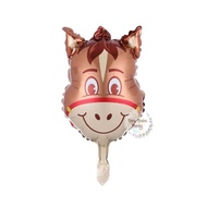 Donkey Animal Head Foil Balloon Mini Donkey Animal Head Balloon/