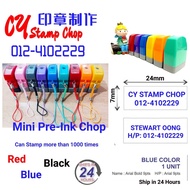 FREE DESIGN Mini Pre Ink Stamp Chop / Flash Ink Stamp Chop / Nurse Chop / School Name Chop / Rubber 