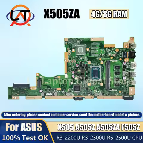 X505ZA with R3-2300U R5-2500U 4GB/8GB-RAM Laptop Motherboard For Asus X505ZA X505Z F505Z K505Z A505Z