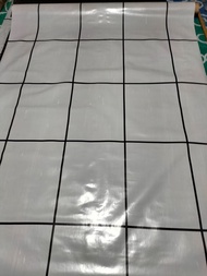 Karpet Lantai Plastik Motif keramik Putih Meteran Murah 1meter x 1,2meter