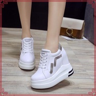 Korean Style Women Wedges Shoes Elegant Shorty Elevator Shoes Lace-Up