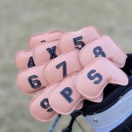 11GOLF - Golf Iron Set Head Cover 1 ชุดมี 9 ชิ้น 4 5 6 7 8 9 PW AS SW รหัสสินค้า MT-IR-PINK