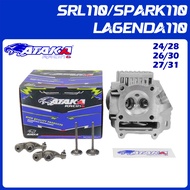 ATAKA หัว 2 วาล์วใหญ่ SRL110 SPARK 110 LAGENDA 110 24/28MM 25/29MM 26/30MM มาพร้อมแขนโยกและวาล์ว