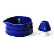 Forest Cloud Matcha Bowl & Chasen Holder Set (Blue) – Limited Edition