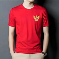 MERAH Jaos Kekinian Independence Tshit Unsex Premium Hut Ri Tshirt Happy Indonesia Kaod Men's Women'