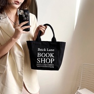 INE  New Small Canvas Lunch Box Lady Food Storage Bags Lunch Bag Handbag Pouch Picnic Tote Small Handbag Dinner Container n