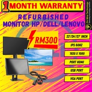 REFURBISHED MONITOR (HP/DELL/LENOVO) 22'-27' INCH (WORK/BUSINESS/GAMING)