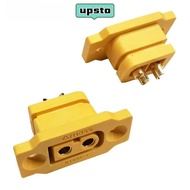 UPSTO 5pcs XT60E Connector, AMASS Mountable XT60E Male Plug, Plastic RC Accessories FPV Racing Fixed