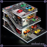 [SimhoabeMY] 1/64 Scale Model Car Display Case Parking Lot Diorama Toy Car Display Box