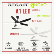 Regair Inovo A1 Led 56" Ceiling Fan DC Motor Remote Control With Led Light Kipas Siling Lampu LED 56 Inch