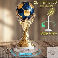 2D Rotating Acrylic Football Ornament - World Cup Fan Gift Desktop Decoration