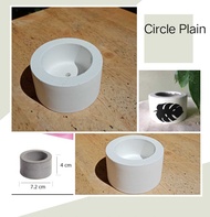 Circle Plain and Customized Pots for Baby Cactus and Succulents  Cement-like Pot
