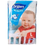 pampers drypers size L 44pcs