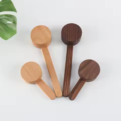 Home Wooden Measuring Spoon Set Kitchen Measuring Spoons Tea Coffee Scoop Sugar Spice Measure Spoon