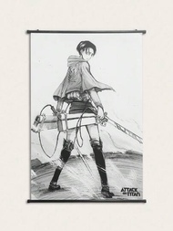 ROMWE X Attack on Titan 1入組無框畫,卡通人物圖案家庭裝飾牆壁藝術繪畫