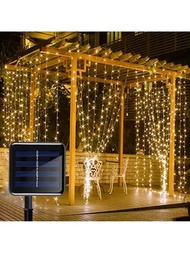 太陽能led燈帶聖誕裝飾花環仙女串燈 3mx1/2/3m 戶外防水燈品,適用於庭院花園婚禮