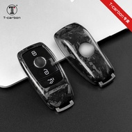 Real carbon Fiber Material T-carbon Suitable for Mercedes-Benz GLA/E3GLC/GLE/G63AMG Key Cover