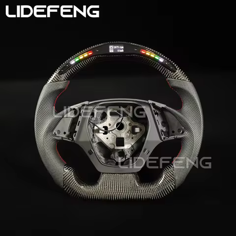 LED Carbon Fiber Steering Wheel Fit For Chevrolet Camaro SS ZL1 FFTY Corvette C7 2016-2024 RPM LED C