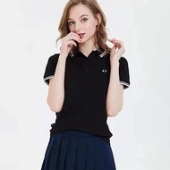 [Original] Fred Perry Polo shirt Fashionable cotton top Comfortable and versatile women Polo shirt b