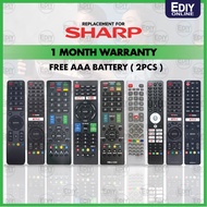 【𝐅𝐑𝐄𝐄 𝐁𝐀𝐓𝐓𝐄𝐑𝐘 𝐀𝐀𝐀𝐗𝟐】 Replacement Remote control For SHARP Led Lcd TV ALAT KAWALAN GB225WJSA 遥控 LC60U