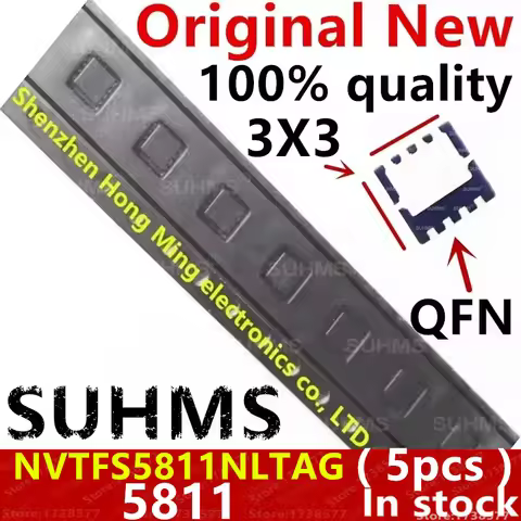 (5piece)100% New NVTFS5811NLTAG NVTFS5811 5811 QFN-8 Chipset