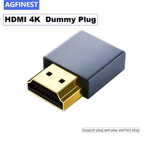4k HDMI-compatible Dummy Plug Virtual Monitor Display Emulator 4K60Hz Dummy Emulator Adapter support