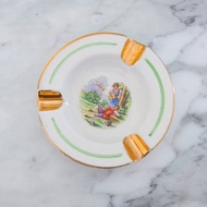 法國復古田園戀人陶瓷煙灰缸