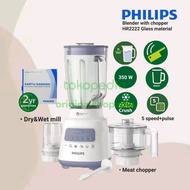 BLENDER KACA PHILIPS 3IN1 2L SUPER TEBAL PHILIPS HR 2222 CHOPPER Murah