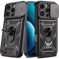 Shockproof Heavy Hard Casing Case with Metal Stand for IPhone 17 Pro Max 16 Pro Max 15 Pro Max