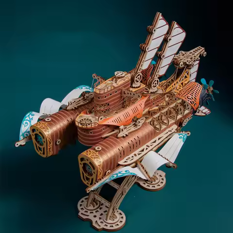 Twenty Thousand Leagues Under the Sea Fantastic Spacecraft Wooden Model Building Kit DIY Ship Assemb