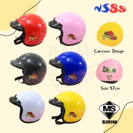NS88 Kids Budak SIRIM Helmet Topi Keledar Motorcycle Moto Kanak Kanak Junior Series - Red Blue Yello