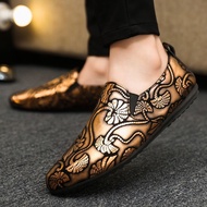 Spring Peas Shoes Men's Shoes Plaid Shoes Men's Cloth Shoes Shoes Men's Social Spirit Guy Plus Size