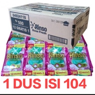 RINSO DETERJENT CAIR RENCENG 1 DUS ISI 104 KEMASAN BARU MURAH LAZCOIN