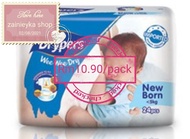 Drypers wee wee dry newborn 24pc