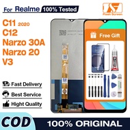 ORI LCD REALME C12/ C11 2020/ Narzo 30A/ Narzo 20/ V3 High-Quality touch display screen digitizer Re