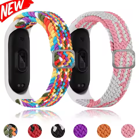 Elastic Strap for Xiaomi Mi Band 7 6 5 4 3 Comfortable Adjustable Fabric Bracelet Wristband Xiaomi M