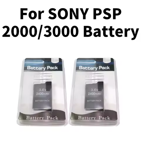2400mAh Battery for Sony PSP 2000 PSP 3000 PSP-S110, Longer Gaming Time , Rechargeable Li-ion Batter