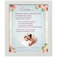 Kado Unik Pigura Foto Ucapan Custom Classic Ultah Wisuda Wedding Anniv