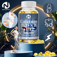 Calcium D3 K2 B12 Capsule Supplement Support Bone Strength, Heart, Muscle, Energy, Immune Health