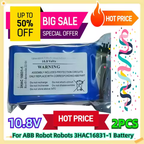 For ABB Robot Robots 10.8V 3HAC16831-1 Battery 2pcs