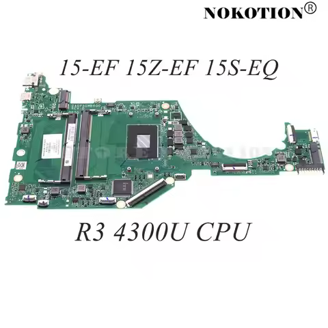 NOKOTION For HP 15-EF 15Z-EF 15S-EQ Laptop Motherboard With R3 4300U CPU DDR4 M17530-001 M17530-601 