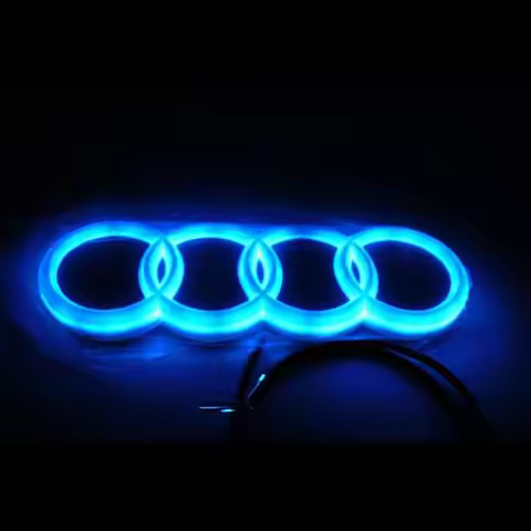 2025 Hot 4D refitted LED lamp car front grille luggage logo for AUDI A3 A4 A5 A6 A7 A8 S3 S4 S5 S6 S