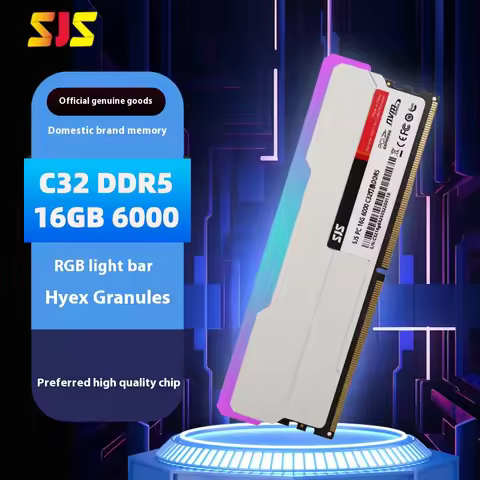 SEJISHI Memoria RGB Ram DDR5 16GB*1pcs 6000MHz UDIMM Desktop UDIMMRAM PC Computer Memory Hynix Chip