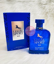 ( แท้ ) น้ำหอมอาหรับ LEGAL SPORT BLUE 100 ml. กลิ่นหอมคล้าย POLO Whisky Blue น้ำหอมผู้ชาย กลิ่นสปอต ผสานกลิ่นผลไม้ กลิ่นหอมสะอาดสดชื่น หล่อๆ อบอุ่น ไม่ฉุน