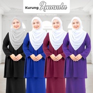 Amanda Kurung Riau Plain Pesak Gantung Pleated Fashion Wanita Muslimah