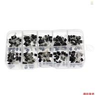 200PCS TO-92 NPN P-NP P-ower Transistor 10 Types Values Kit Set BC337/ BC327/ 2N222/ 2N2907/ 2N3904/